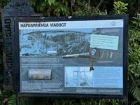 Sign about Hapuawhenua Viaduct