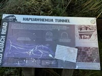 Sign about Hapuawhenua Tunnel