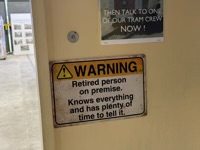 Tongue-in-cheek warning sign