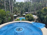 Jacuzzi, water slide, pool