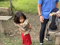Yagua girl with sloth
