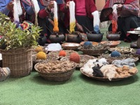 Wool dyeing demonstration