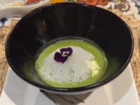 Dinner at Sumaq: Cream of Choclo (corn)