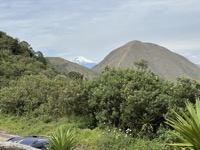 Snowy mountain on the equator